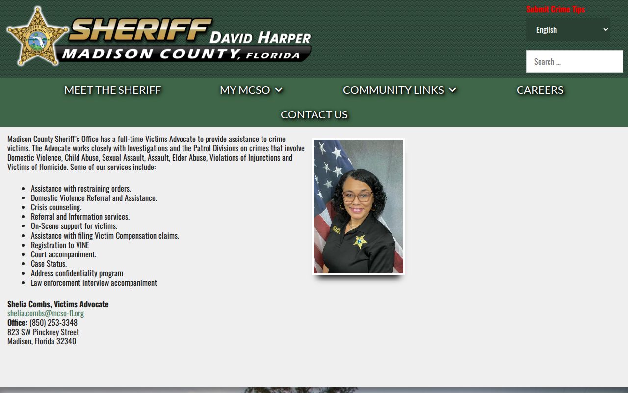 Madison County victim advocate help for VINELink release alerts